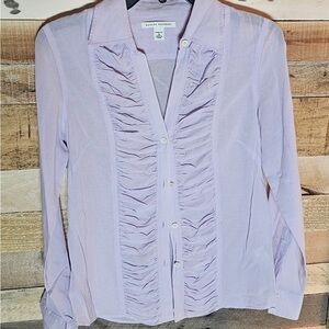 Banana Republic Women's Lavender Button-Up Top